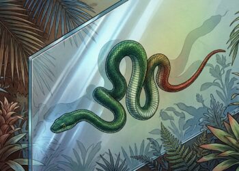 A serpente que consegue escalar superfícies perfeitamente lisas
