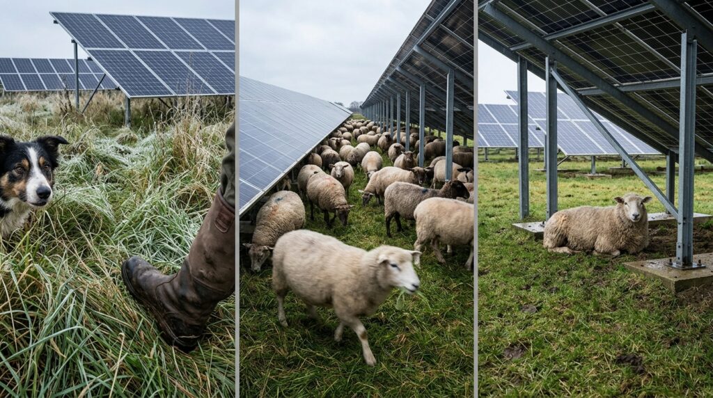 Eles soltaram 40 ovelhas que substituíram máquinas em um parque solar e o resultado surpreendeu