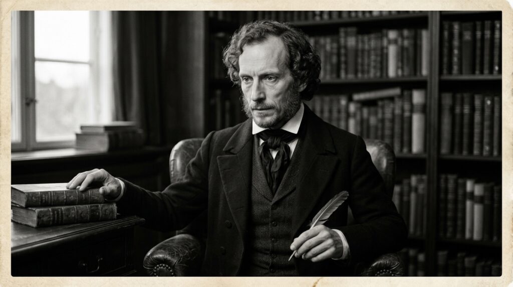 Frase de Søren Kierkegaard no dia: "A vida só pode ser compreendida para trás, mas deve ser vivida para frente. Essa é a angústia da existência." Uma reflexão sobre aceitação da incerteza e coragem em tempos de análise paralisante