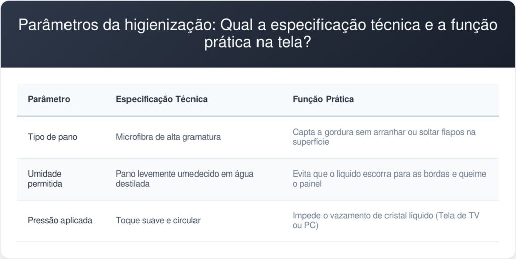 Tela-da-TV-ou-do-computador-tabela-1024x515 Como limpar a tela da TV ou do computador sem deixar marcas de gordura e sem correr o risco de manchar o display, segundo técnicos