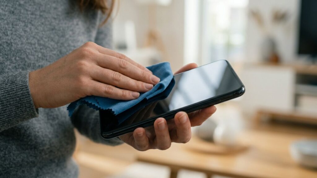 Telas-de-celulares-3-1024x576 Pare de limpar o visor esfregando o celular na roupa: esse é o jeito certo de tirar a sujeira do dia a dia com movimentos suaves e sem estragar a tela