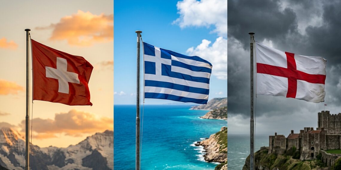 O símbolo que une e separa: como três países usam a mesma cruz com significados opostos