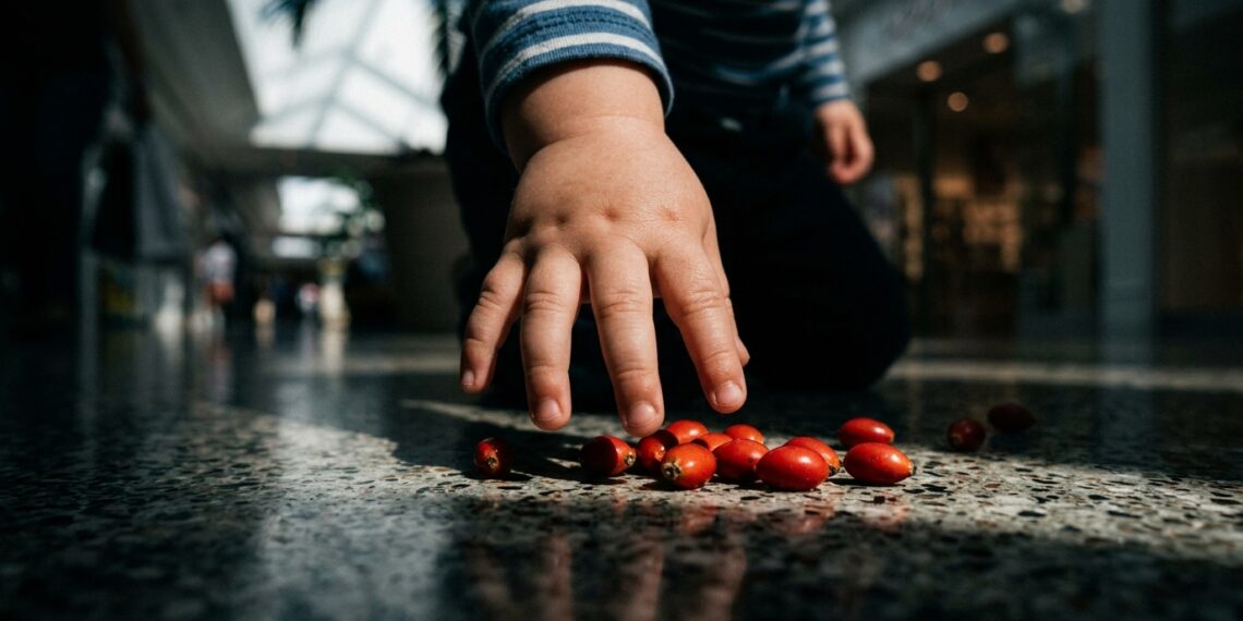 Pais desesperados: a sementinha vermelha dessa palmeira de shopping é a principal causa de sufocamento e morte súbita em crianças pequenas.
