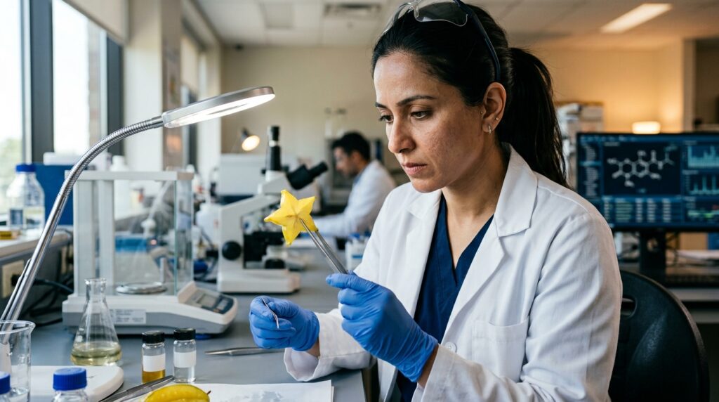 Toxicologist_examining_carambola%E2%80%A6_202607161527-1024x572 Frutinha amarela no quintal: o veneno natural que parece carambola mas paralisa o sistema nervoso em menos de duas horas.