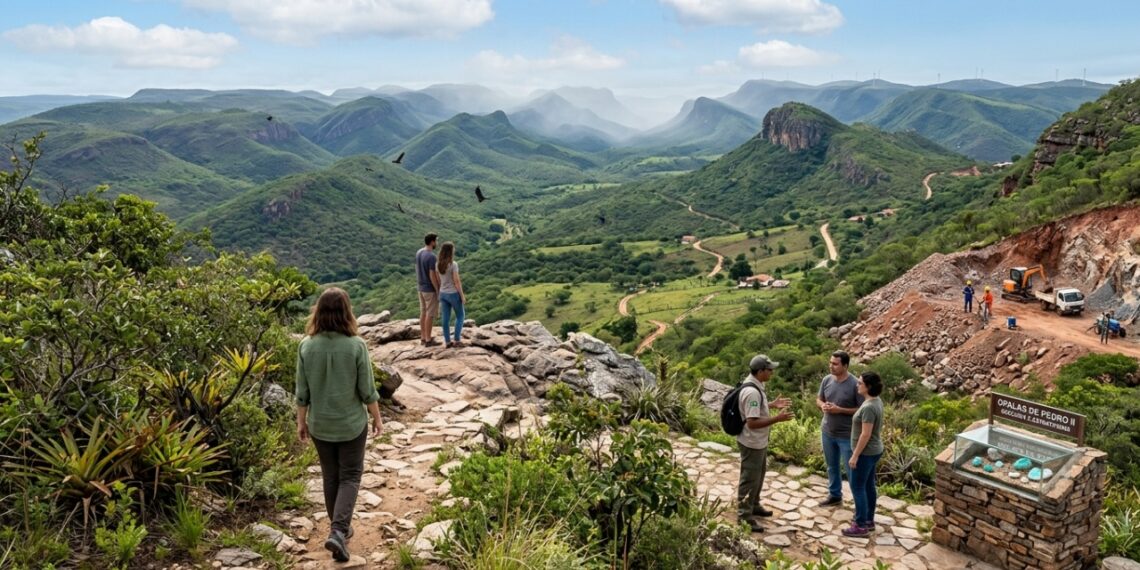Rico em gemas raras e banhado por ventos de altitude: o refúgio piauiense a 729 metros de altura abriga a maior mina de opala do mundo