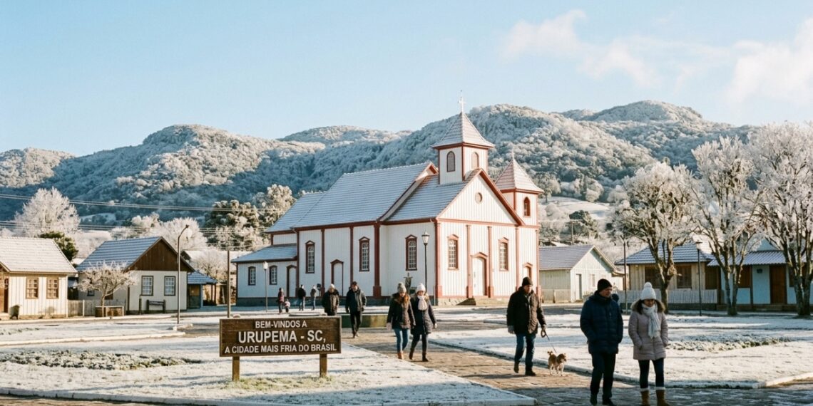 Cascatas que congelam no inverno e o título oficial de polo mais gelado do país: o refúgio catarinense nas alturas que fascina turistas em busca de temperaturas extremas