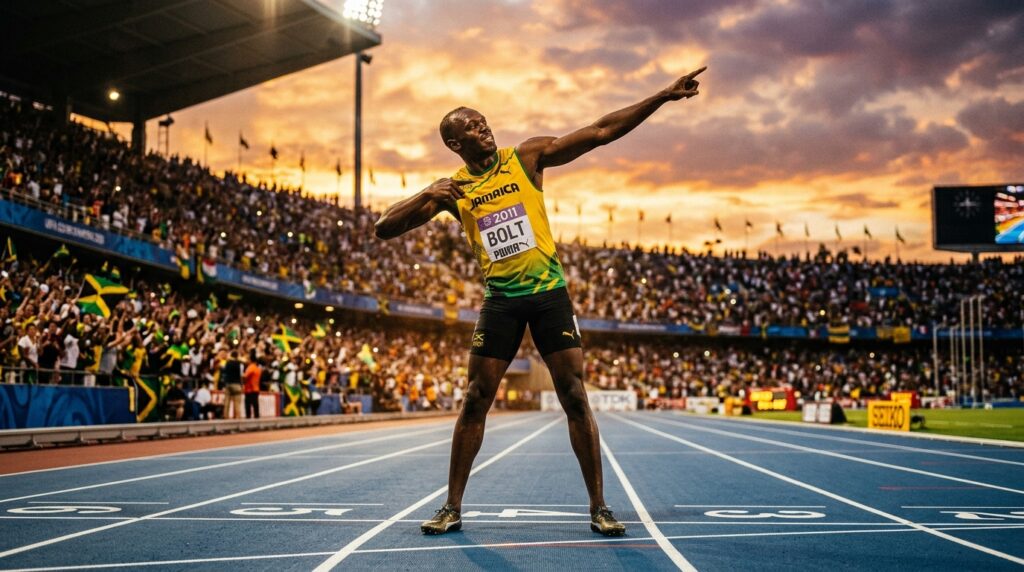 Frase do dia de Usain Bolt, atleta de velocidade e velocista campeão: "Treinar duro, acreditar em você mesmo e ir para onde ninguém foi"