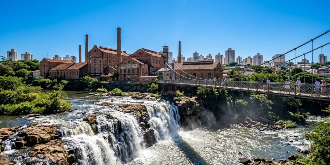 Um salto d'água em pleno centro urbano e um engenho histórico gigante: a cidade paulista conhecida como o lugar onde o peixe para