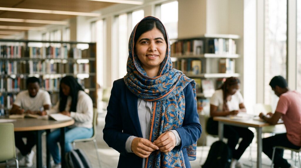 Frase do Dia de Malala Yousafzai: "Levantamos as mãos não por derrota, mas para ler." Uma reflexão sobre educação como ato de resistência