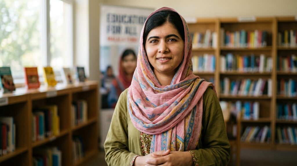 Frase do Dia de Malala Yousafzai: "Levantamos as mãos não por derrota, mas para ler." Uma reflexão sobre educação como ato de resistência