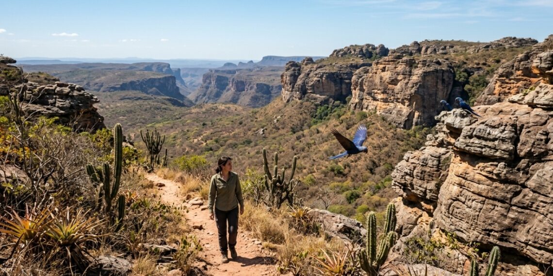A única casa da arara-azul-de-lear no mundo e um território de 38 mil km²: o gigante destino baiano no Raso da Catarina