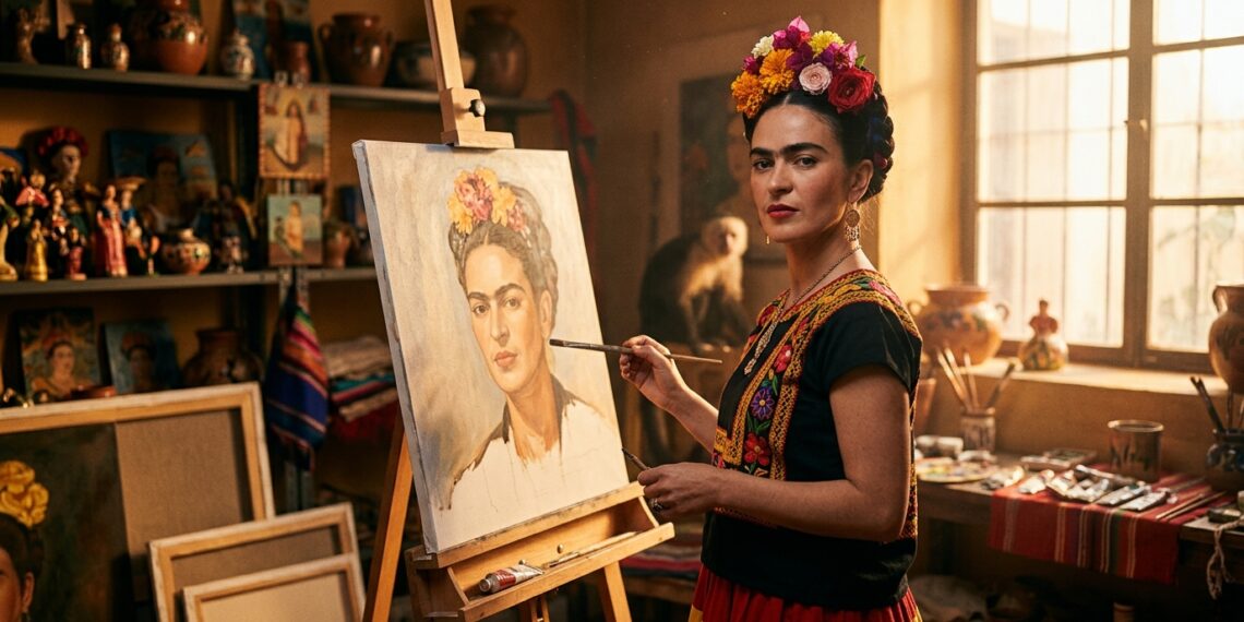 Frase de Frida Kahlo no dia: "Pinto a mim mesma porque sou meu próprio assunto mais interessante." Uma reflexão sobre autenticidade e autoconhecimento em tempos de comparação
