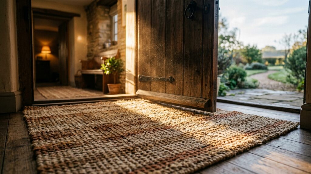 A frase para se dizer ao pisar no tapete da entrada da casa para trazer paz para casa em segundos