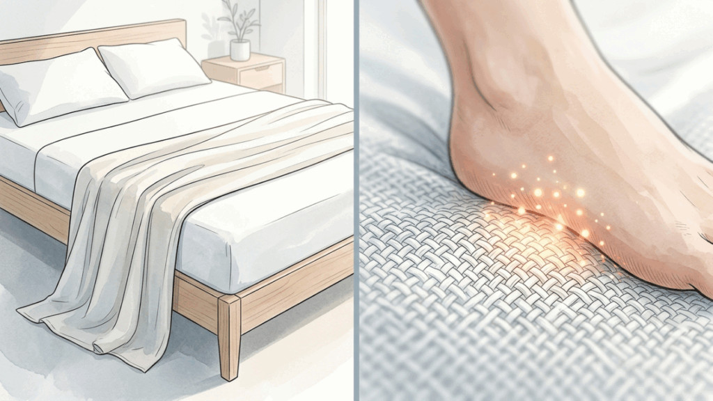 A tática mais primitiva da sua mente para o sono: por que cobrir os pés na cama salva a sua noite