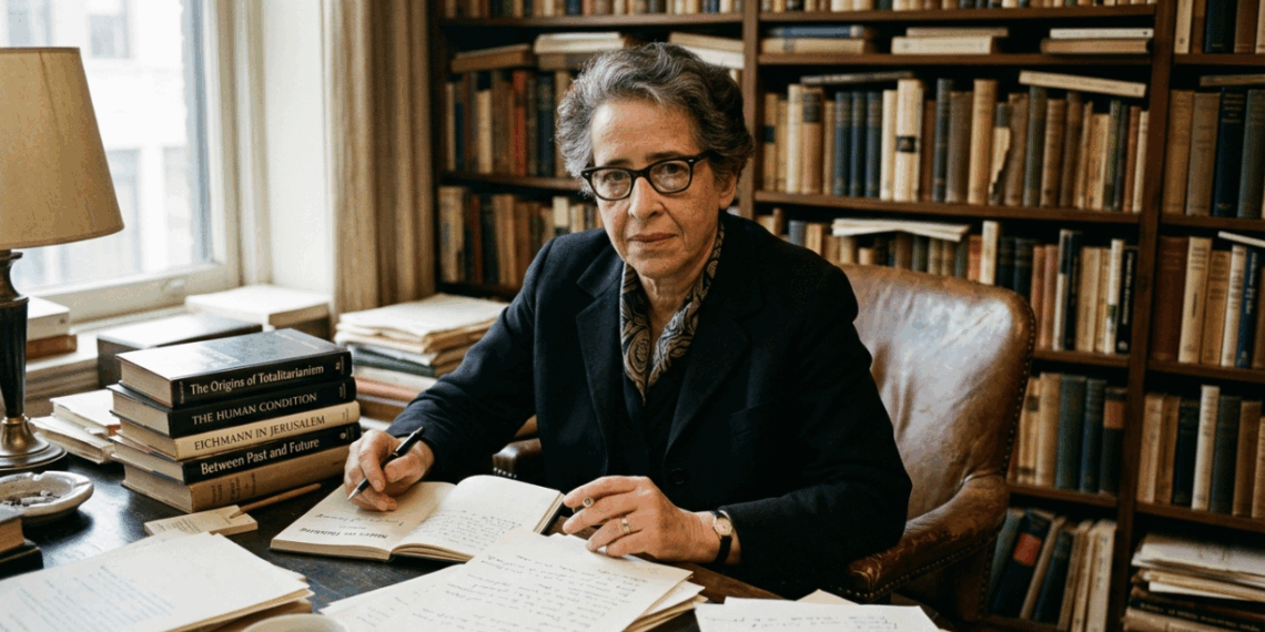 Hannah Arendt, teórica política e analista da cognição social: "O triste cenário de hoje deve-se ao fato de que os homens se recusam a pensar."