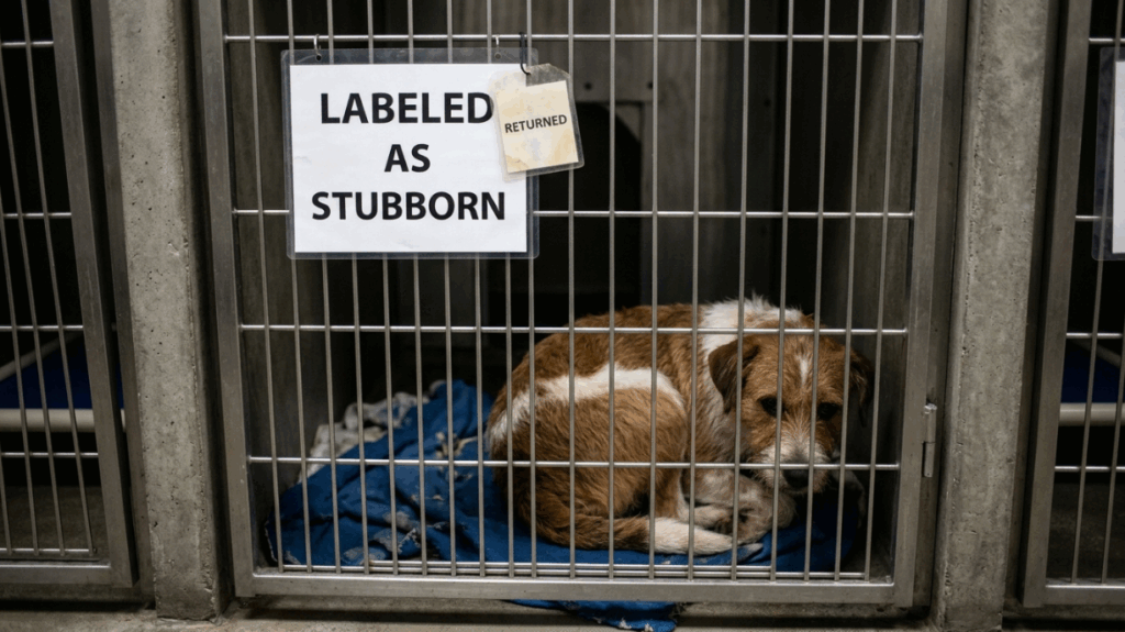 "Rotulado como teimoso": a história do cão devolvido ao abrigo que escondia um segredo emocionante