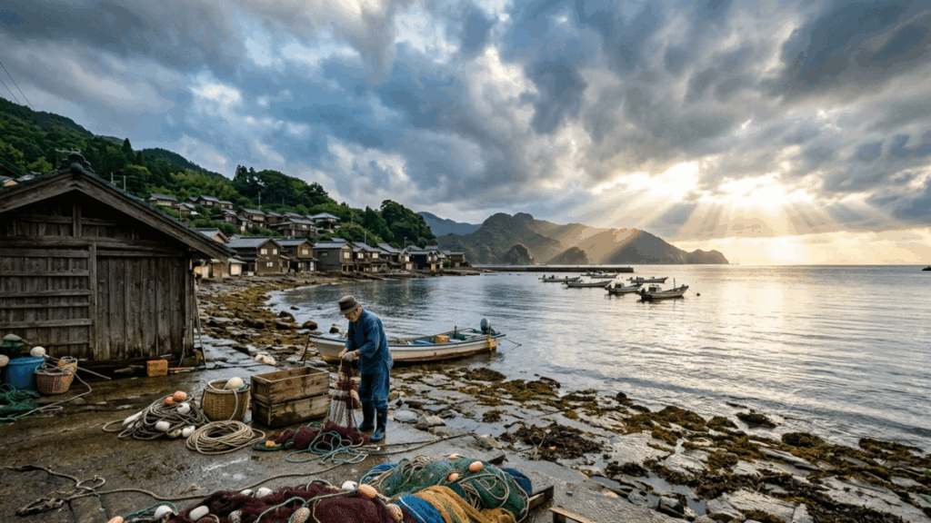 Provérbio japonês do dia: "Depois da tempestade, o pescador conserta a rede..."