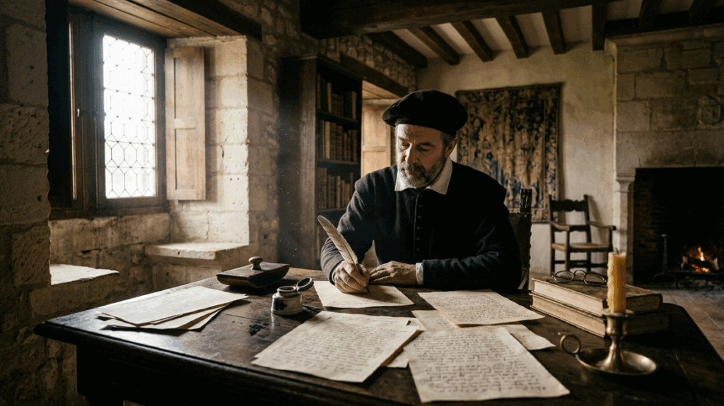 Michel de Montaigne, o inventor do ensaio e observador das contradições humanas: "Ninguém está livre de dizer bobagens. O ruim é dizê-las com seriedade.": reflexões sobre a soberba intelectual, a incapacidade de rir de si mesmo e a fragilidade do julgamento humano