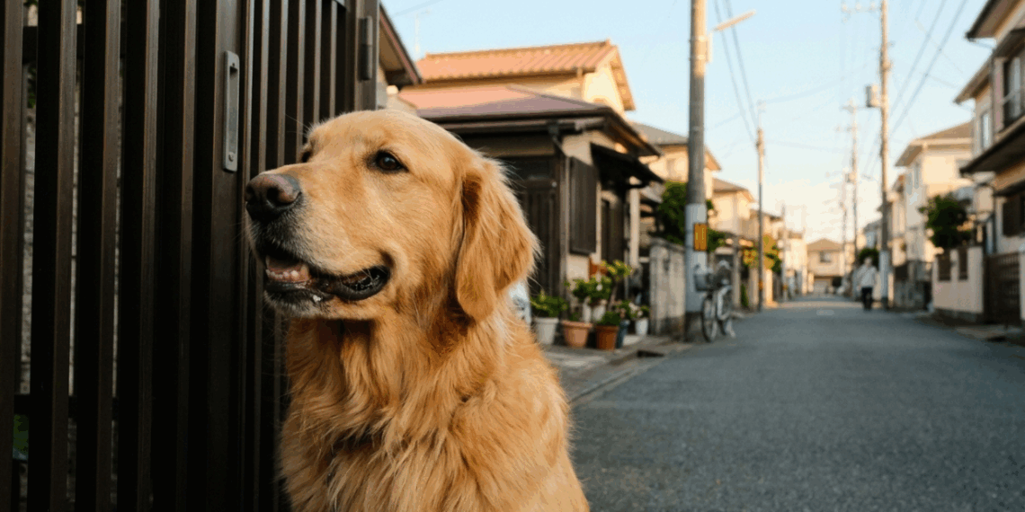 Golden retriever viraliza ao transformar a chegada de seu vizinho favorito em festa diária
