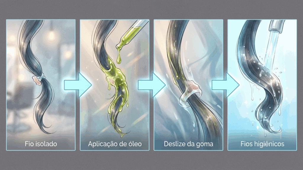 O truque caseiro com óleo de cozinha para remover chiclete grudado no cabelo rápido