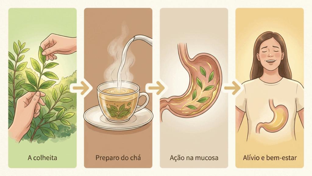 A planta brasileira usada para aliviar a azia e proteger a mucosa do estômago