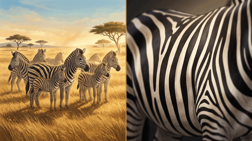 Cada zebra é diferente: por que filhotes aprendem o padrão de listras da mãe logo após nascer