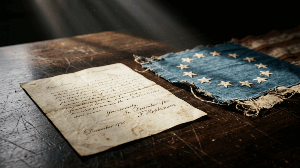 Quem realmente criou a bandeira dos Estados Unidos não foi Betsy Ross e a prova está numa carta de 1780