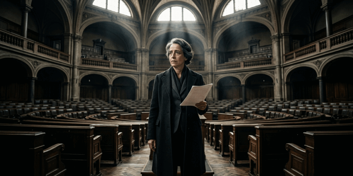 Frase do dia de Hannah Arendt, filósofa alemã e teórica política: ''A liberdade e a ação existem juntas'’