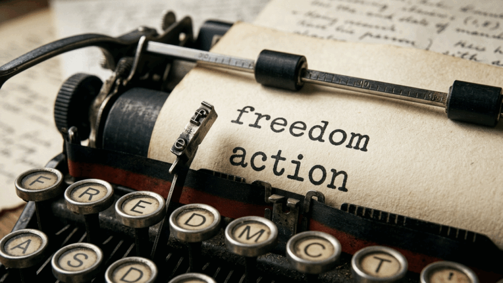 Frase do dia de Hannah Arendt, filósofa alemã e teórica política: ''A liberdade e a ação existem juntas'’