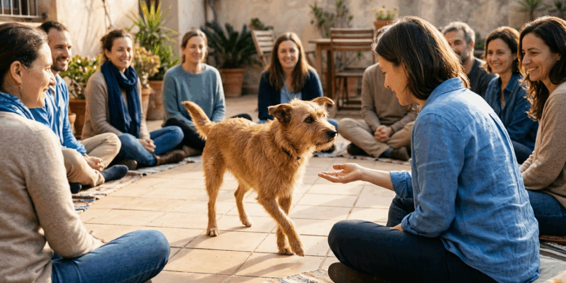 O emocionante momento em que um cão escolhe sua tutora com um abraço carinhoso