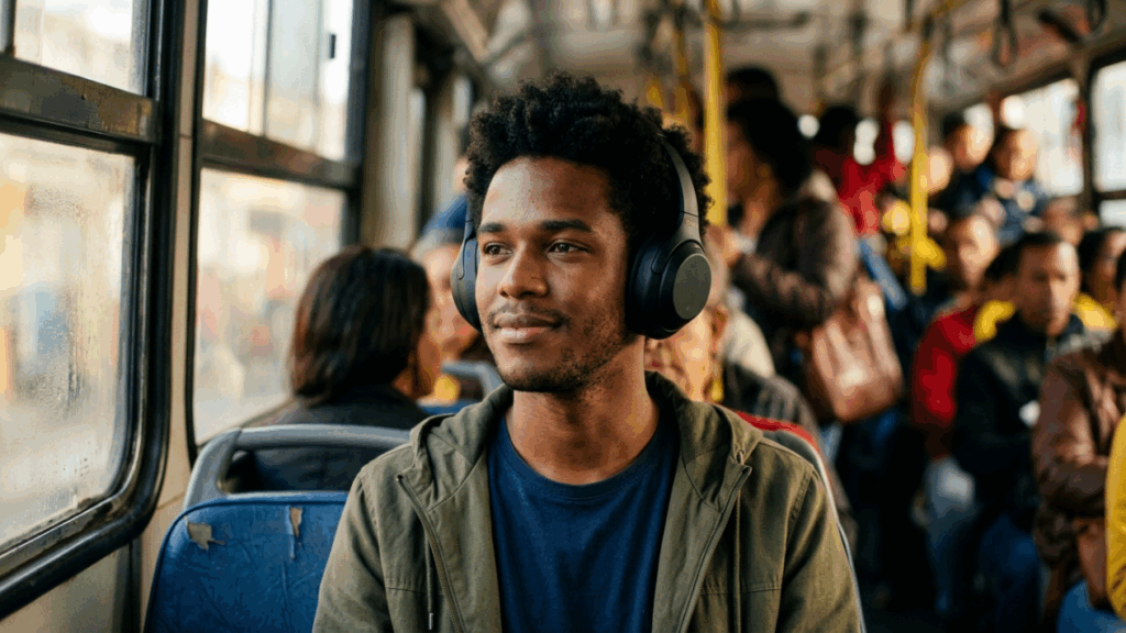 Efeito fone sem música: entenda por que usamos a sinalização defensiva como escudo social