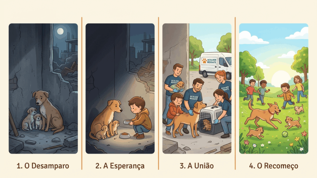 Compaixão não tem idade: a história do garoto que dividiu seu prato com animais abandonados