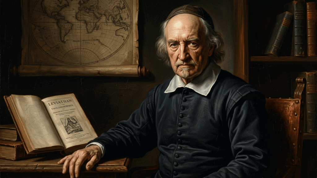 Thomas Hobbes, filósofo político que investigou a natureza crua da humanidade: "O homem é o lobo do homem."