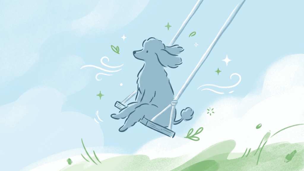 "A alegria pura": A história do cãozinho que ama andar de balanço e virou o frequentador mais fofo do parquinho