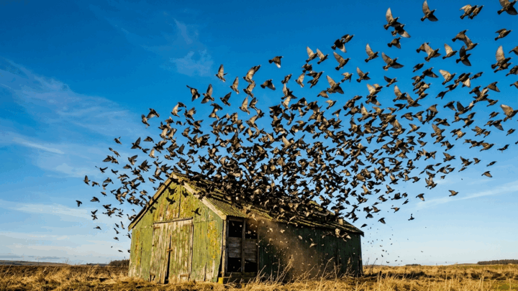 Nuvem viva de aves: Entenda o fenômeno que surpreendeu veterinário em Porto Murtinho