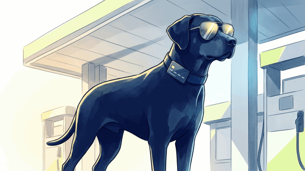 Cão com cartão na coleira? O pit monster Juninho que parou um posto na Bahia