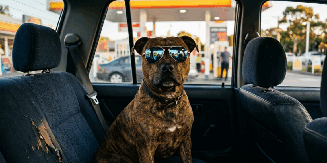Cão com cartão na coleira? O pit monster Juninho que parou um posto na Bahia