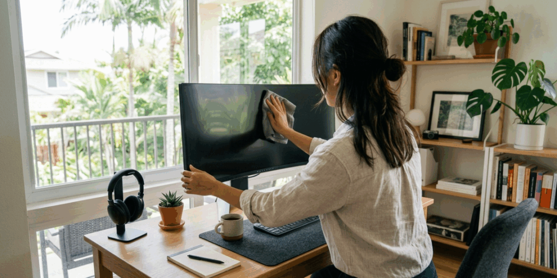 Entenda o passo a passo seguro para limpar a tela da TV e do monitor em casa