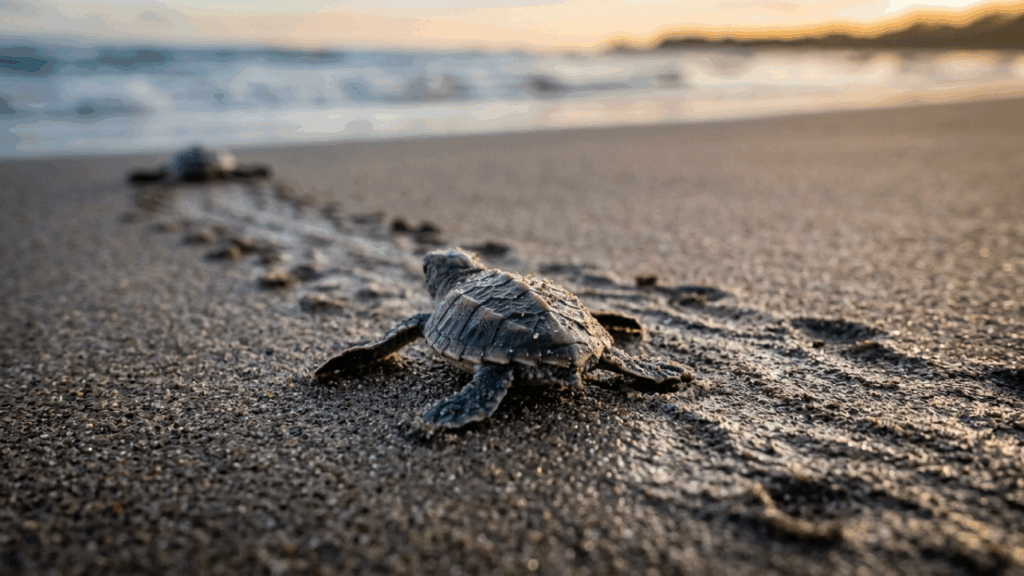Tartaruga marinha retorna ao mesmo local para desovar: entenda esse instinto incrível