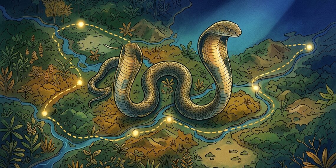 A cobra que percorre 10 km em uma noite: o mistério da locomoção dos répteis