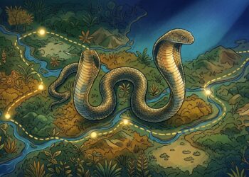 A cobra que percorre 10 km em uma noite: o mistério da locomoção dos répteis