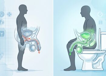 Urinar sentado ou em pé: qual posição esvazia melhor a bexiga e protege a próstata?