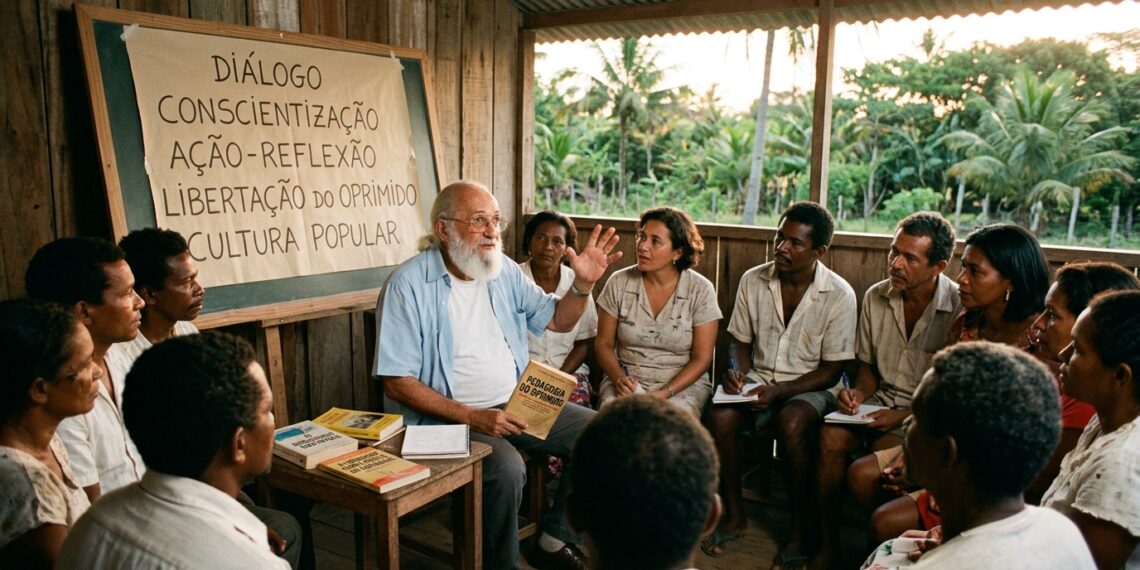Frase do dia de Paulo Freire, pedagogo brasileiro e humanista: "Educação não transforma o mundo; educação muda pessoas que transformam o mundo"
