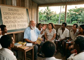 Frase do dia de Paulo Freire, pedagogo brasileiro e humanista: "Educação não transforma o mundo; educação muda pessoas que transformam o mundo"