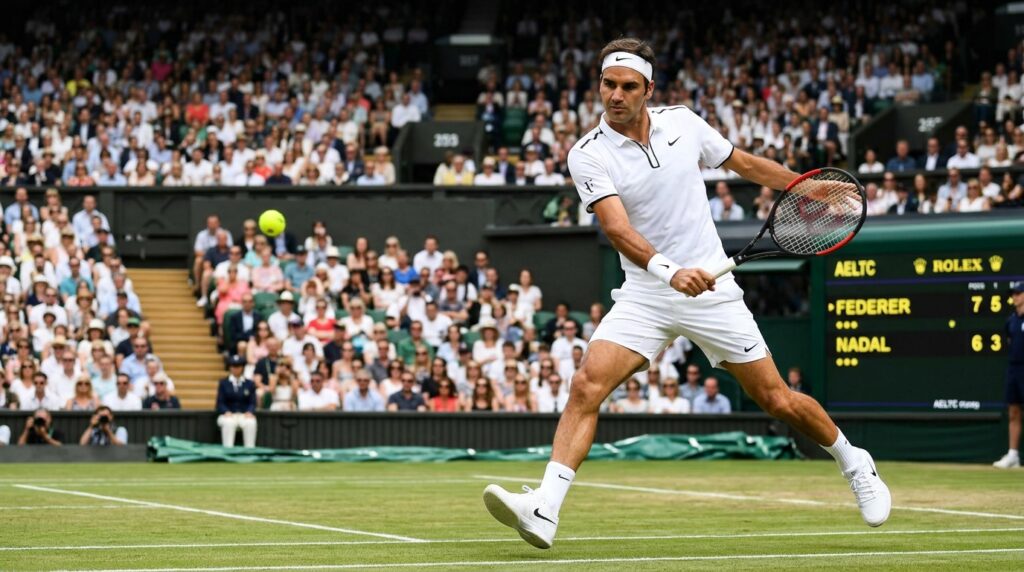 Frase do dia de Roger Federer, elegante e contemplativo: "A beleza do jogo reside em sua simplicidade; aquele que a complica, perde a essência." – Essa frase explica como a sofisticação verdadeira reside na clareza e por que os mestres simplificam o que outros complicam.
