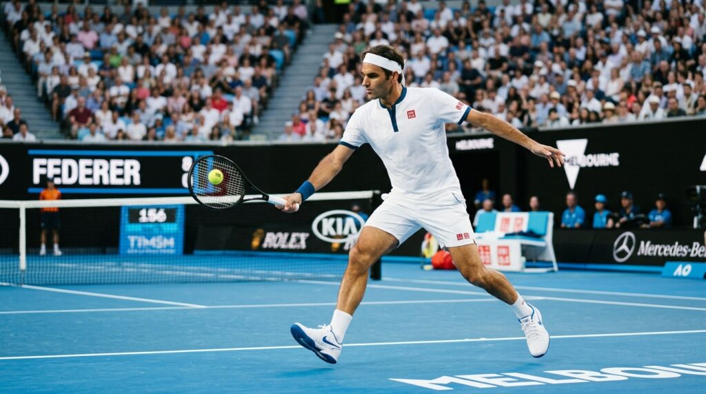 Frase do dia de Roger Federer, elegante e contemplativo: "A beleza do jogo reside em sua simplicidade; aquele que a complica, perde a essência." – Essa frase explica como a sofisticação verdadeira reside na clareza e por que os mestres simplificam o que outros complicam.