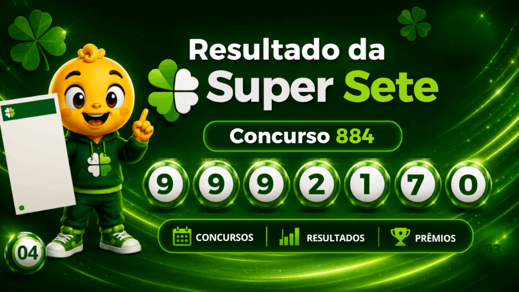 Super Sete 884: alguém ganhou os R$ 5 milhões? Veja o resultado do concurso de segunda-feira (10/08)
