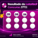 Resultado da Lotofácil concurso 3772 com mascote e bolas numeradas do sorteio