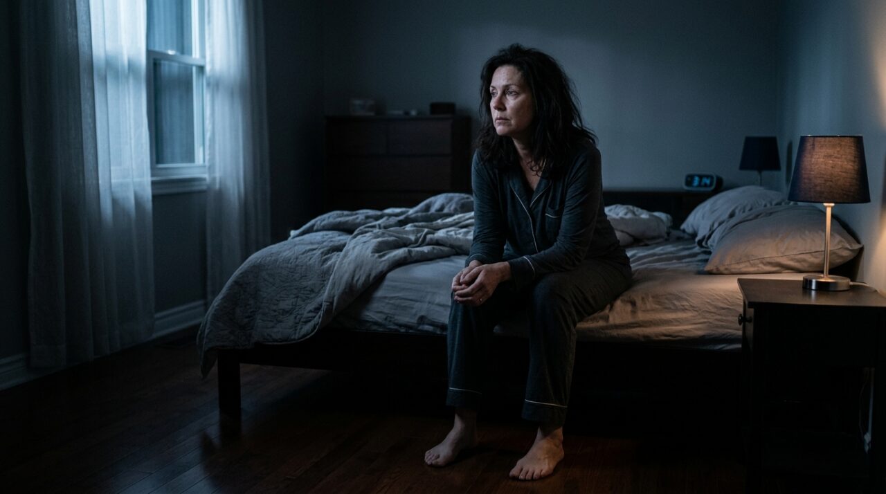 Acordar no meio da noite e não conseguir voltar a dormir pode ser um sinal precoce de alteração química associada a quadros de depressão e transtornos de ansiedade - QTU Questões do Universo