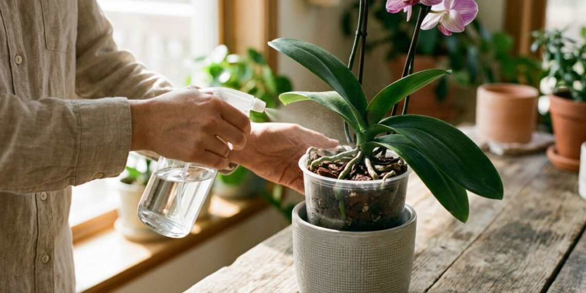 Nem adubo caro, nem NPK químico: a melhor maneira de fazer a orquídea soltar raízes novas usando água de coco, segundo cultivadores